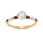 Load image into Gallery viewer, petite-marquise-pink-sapphire-round-cut-engagement-ring-in-FD9939RORGSADRPI-NL-YG
