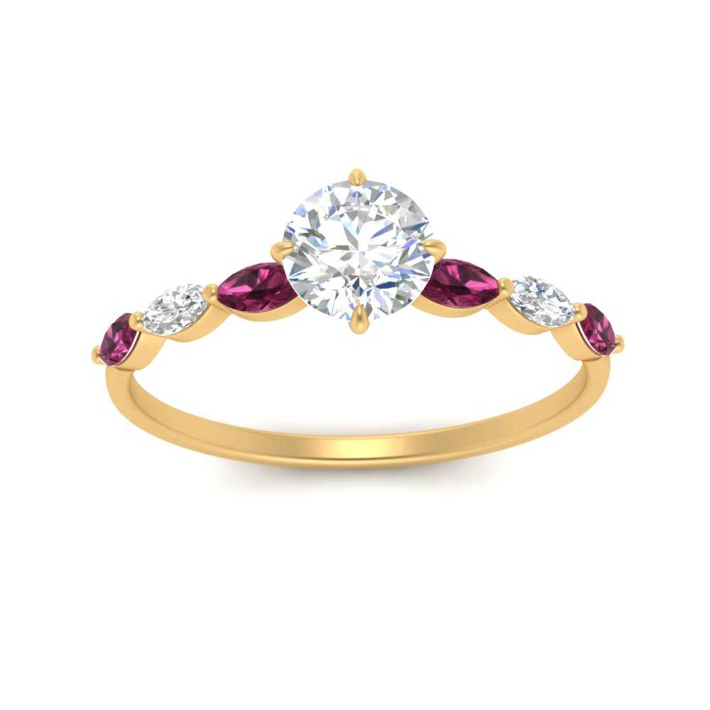 petite-marquise-pink-sapphire-round-cut-engagement-ring-in-FD9939RORGSADRPI-NL-YG
