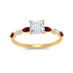 Load image into Gallery viewer, petite-marquise-ruby-princess-cut-engagement-ring-in-FD9939PRRGRUDR-NL-YG