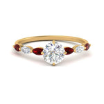 Load image into Gallery viewer, petite-marquise-ruby-round-cut-engagement-ring-in-FD9939RORGRUDR-NL-YG