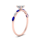 Load image into Gallery viewer, petite-marquise-sapphire-asscher-cut-engagement-ring-in-FD9939ASRGSABL-NL-RG