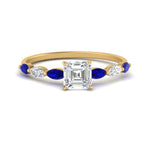 Load image into Gallery viewer, petite-marquise-sapphire-asscher-cut-engagement-ring-in-FD9939ASRGSABL-NL-YG
