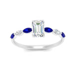 Load image into Gallery viewer, petite-marquise-sapphire-emerald-cut-engagement-ring-in-FD9939EMRGSABL-NL-WG