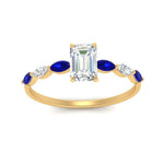 Load image into Gallery viewer, petite-marquise-sapphire-emerald-cut-engagement-ring-in-FD9939EMRGSABL-NL-YG