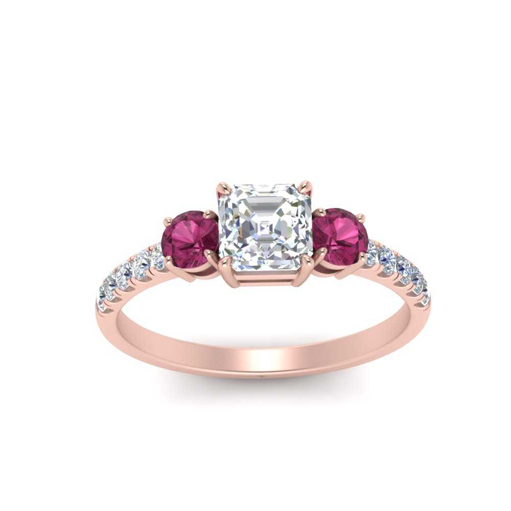 petite-micropave-asscher-cut-three-stone-diamond-engagement-ring-with-pink-sapphire-in-rose-gold-FD9383ASRGSADRPI-NL-RG