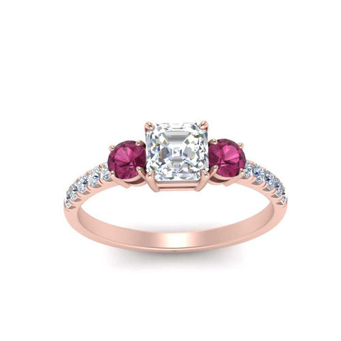 petite-micropave-asscher-cut-three-stone-diamond-engagement-ring-with-pink-sapphire-in-rose-gold-FD9383ASRGSADRPI-NL-RG