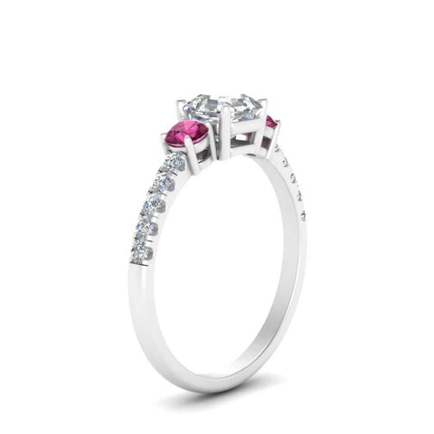 petite-micropave-asscher-cut-three-stone-diamond-engagement-ring-with-pink-sapphire-in-white-gold-FD9383ASRGSADRPI-NL-WG