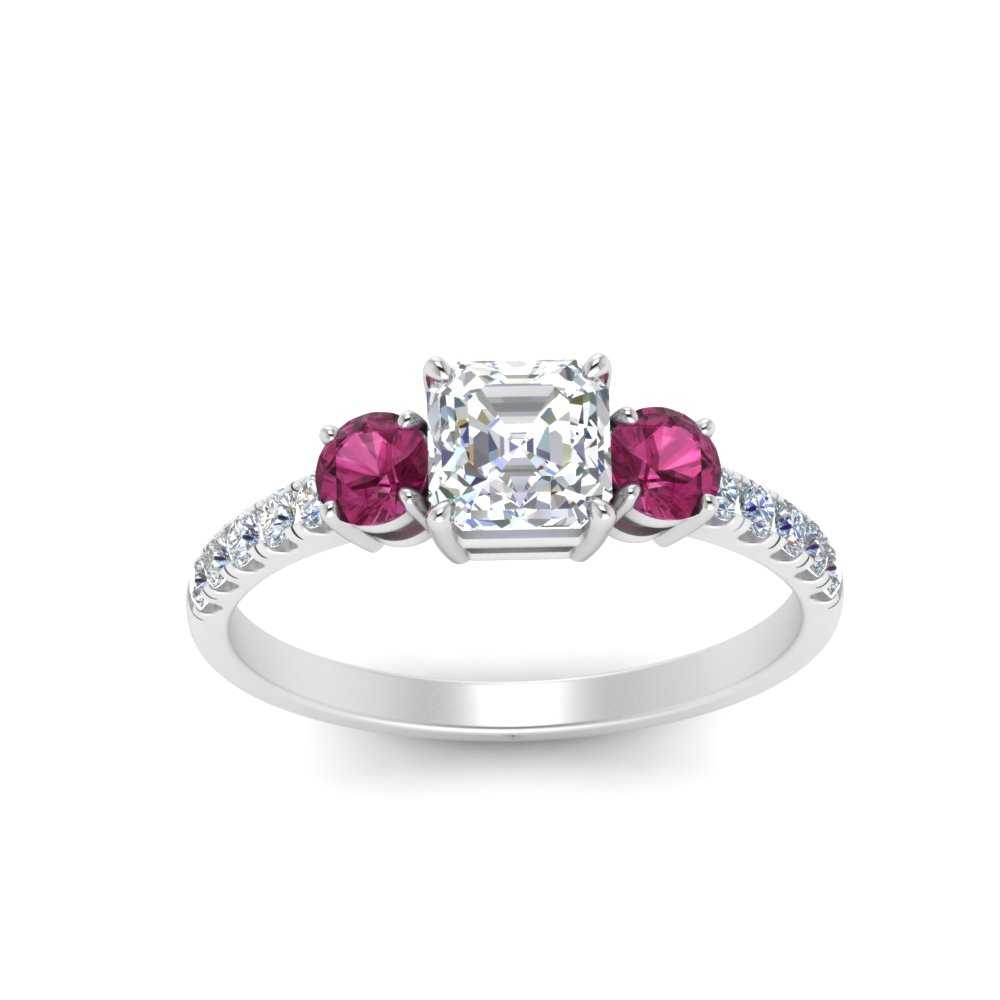 petite-micropave-asscher-cut-three-stone-diamond-engagement-ring-with-pink-sapphire-in-white-gold-FD9383ASRGSADRPI-NL-WG