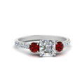 Thumbnail 68 - petite-micropave-asscher-cut-three-stone-diamond-engagement-ring-with-ruby-in-white-gold-FD9383ASRGRUDR-NL-WG