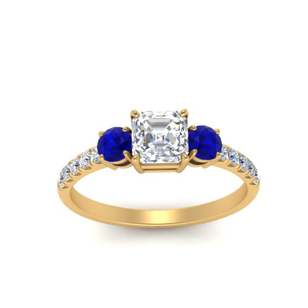 petite-micropave-asscher-cut-three-stone-diamond-engagement-ring-with-sapphire-in-yellow-gold-FD9383ASRGSABL-NL-YG
