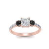 Load image into Gallery viewer, petite-micropave-asscher-cut-three-stone-engagement-ring-with-black-diamond-in-rose-gold-FD9383ASRGBLACK-NL-RG