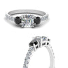 Load image into Gallery viewer, petite-micropave-asscher-cut-three-stone-engagement-ring-with-black-diamond-in-white-gold-FD9383ASRGBLACK-NL-WG