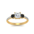Thumbnail 90 - petite-micropave-asscher-cut-three-stone-engagement-ring-with-black-diamond-in-yellow-gold-FD9383ASRGBLACK-NL-YG