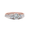 Load image into Gallery viewer, petite-micropave-cushion-cut-three-stone-diamond-engagement-ring-in-rose-gold-FD9383CUR-NL-RG