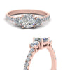 Load image into Gallery viewer, petite-micropave-cushion-cut-three-stone-diamond-engagement-ring-in-rose-gold-FD9383CUR-NL-RG
