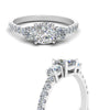 Load image into Gallery viewer, petite-micropave-cushion-cut-three-stone-diamond-engagement-ring-in-white-gold-FD9383CUR-NL-WG