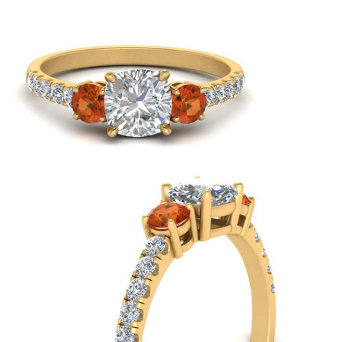 petite-micropave-cushion-cut-three-stone-diamond-engagement-ring-with-orange-sapphire-in-yellow-gold-FD9383CURGSAOR-NL-YG