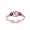Load image into Gallery viewer, petite-micropave-cushion-cut-three-stone-diamond-engagement-ring-with-pink-sapphire-in-rose-gold-FD9383CURGSADRPI-NL-RG
