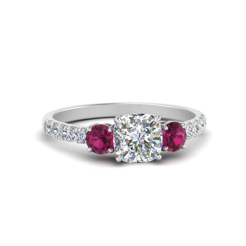 petite-micropave-cushion-cut-three-stone-diamond-engagement-ring-with-pink-sapphire-in-white-gold-FD9383CURGSADRPI-NL-WG