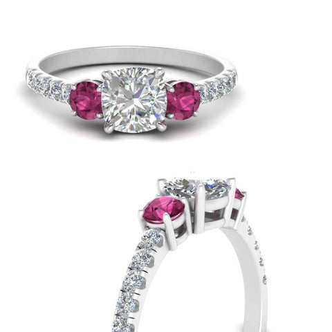 petite-micropave-cushion-cut-three-stone-diamond-engagement-ring-with-pink-sapphire-in-white-gold-FD9383CURGSADRPI-NL-WG