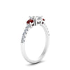 Load image into Gallery viewer, petite-micropave-cushion-cut-three-stone-diamond-engagement-ring-with-ruby-in-white-gold-FD9383CURGRUDR-NL-WG