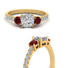 Load image into Gallery viewer, petite-micropave-cushion-cut-three-stone-diamond-engagement-ring-with-ruby-in-yellow-gold-FD9383CURGRUDR-NL-YG