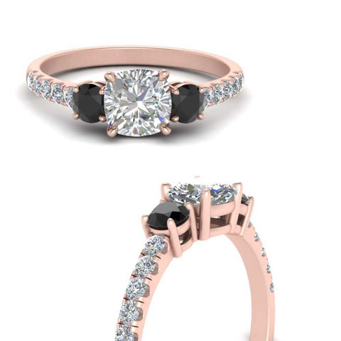 petite-micropave-cushion-cut-three-stone-engagement-ring-with-black-diamond-in-rose-gold-FD9383CURGBLACK-NL-RG