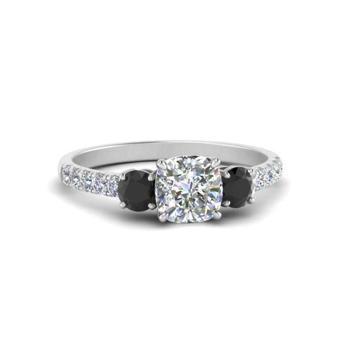 petite-micropave-cushion-cut-three-stone-engagement-ring-with-black-diamond-in-white-gold-FD9383CURGBLACK-NL-WG