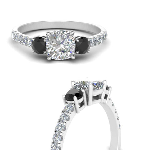 petite-micropave-cushion-cut-three-stone-engagement-ring-with-black-diamond-in-white-gold-FD9383CURGBLACK-NL-WG