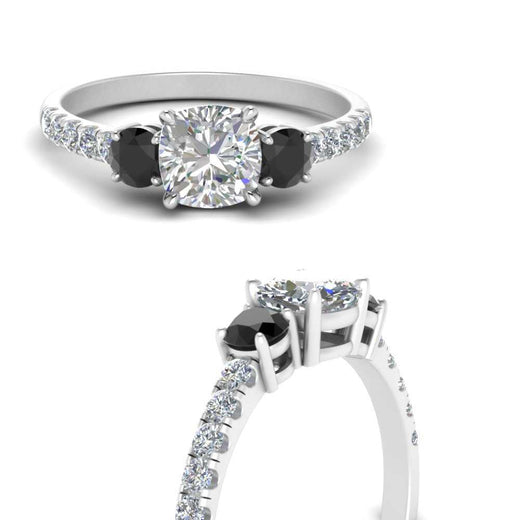 petite-micropave-cushion-cut-three-stone-engagement-ring-with-black-diamond-in-white-gold-FD9383CURGBLACK-NL-WG