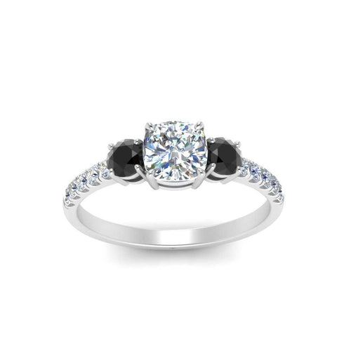petite-micropave-cushion-cut-three-stone-engagement-ring-with-black-diamond-in-white-gold-FD9383CURGBLACK-NL-WG