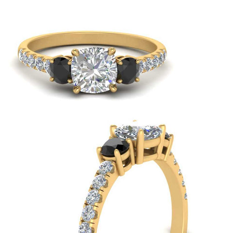 petite-micropave-cushion-cut-three-stone-engagement-ring-with-black-diamond-in-yellow-gold-FD9383CURGBLACK-NL-YG