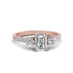 Load image into Gallery viewer, petite-micropave-emerald-cut-three-stone-diamond-engagement-ring-in-rose-gold-FD9383EMR-NL-RG
