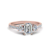 Load image into Gallery viewer, petite-micropave-emerald-cut-three-stone-diamond-engagement-ring-in-rose-gold-FD9383EMR-NL-RG