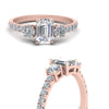 Load image into Gallery viewer, petite-micropave-emerald-cut-three-stone-diamond-engagement-ring-in-rose-gold-FD9383EMR-NL-RG