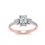 Load image into Gallery viewer, petite-micropave-emerald-cut-three-stone-diamond-engagement-ring-in-rose-gold-FD9383EMR-NL-RG
