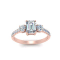 Thumbnail 23 - petite-micropave-emerald-cut-three-stone-diamond-engagement-ring-in-rose-gold-FD9383EMR-NL-RG