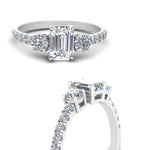 Load image into Gallery viewer, petite-micropave-emerald-cut-three-stone-diamond-engagement-ring-in-white-gold-FD9383EMR-NL-WG
