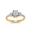 Load image into Gallery viewer, petite-micropave-emerald-cut-three-stone-diamond-engagement-ring-in-yellow-gold-FD9383EMR-NL-YG
