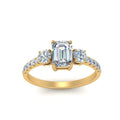Thumbnail 4 - petite-micropave-emerald-cut-three-stone-diamond-engagement-ring-in-yellow-gold-FD9383EMR-NL-YG