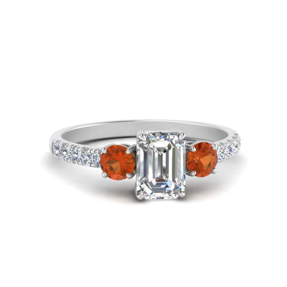 petite-micropave-emerald-cut-three-stone-diamond-engagement-ring-with-orange-sapphire-in-white-gold-FD9383EMRGSAOR-NL-WG