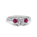 Thumbnail 25 - petite-micropave-emerald-cut-three-stone-diamond-engagement-ring-with-pink-sapphire-in-white-gold-FD9383EMRGSADRPI-NL-WG