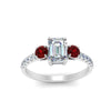 Load image into Gallery viewer, petite-micropave-emerald-cut-three-stone-diamond-engagement-ring-with-ruby-in-white-gold-FD9383EMRGRUDR-NL-WG