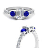 Load image into Gallery viewer, petite-micropave-emerald-cut-three-stone-diamond-engagement-ring-with-sapphire-in-white-gold-FD9383EMRGSABL-NL-WG
