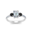 Load image into Gallery viewer, petite-micropave-emerald-cut-three-stone-engagement-ring-with-black-diamond-in-white-gold-FD9383EMRGBLACK-NL-WG