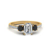 Load image into Gallery viewer, petite-micropave-emerald-cut-three-stone-engagement-ring-with-black-diamond-in-yellow-gold-FD9383EMRGBLACK-NL-YG