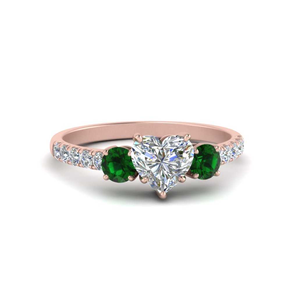 petite-micropave-heart-shaped-three-stone-diamond-engagement-ring-with-emerald-in-rose-gold-FD-9383HTRGEMGR-NL-RG