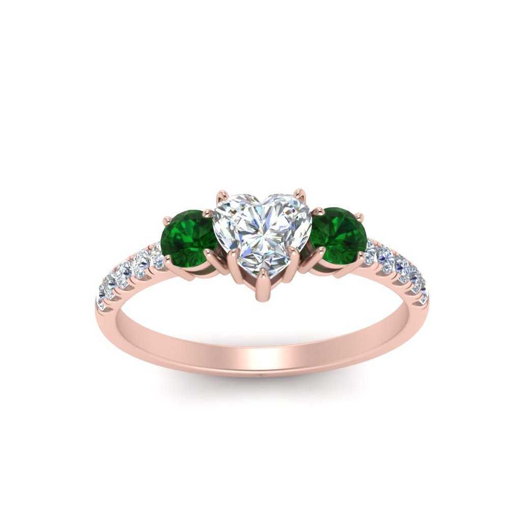 petite-micropave-heart-shaped-three-stone-diamond-engagement-ring-with-emerald-in-rose-gold-FD-9383HTRGEMGR-NL-RG