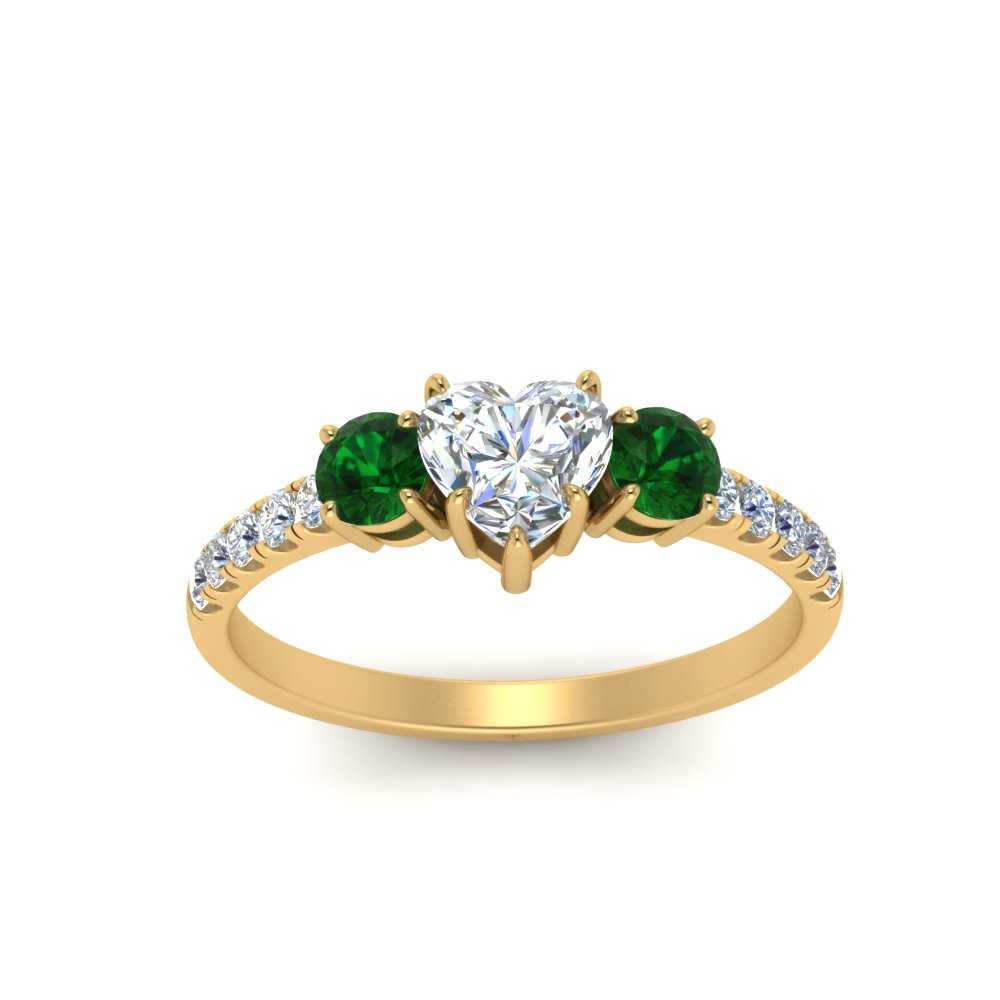 petite-micropave-heart-shaped-three-stone-diamond-engagement-ring-with-emerald-in-yellow-gold-FD-9383HTRGEMGR-NL-YG
