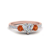 Load image into Gallery viewer, petite-micropave-heart-shaped-three-stone-diamond-engagement-ring-with-orange-sapphire-in-rose-gold-FD9383HTRGSAOR-NL-RG